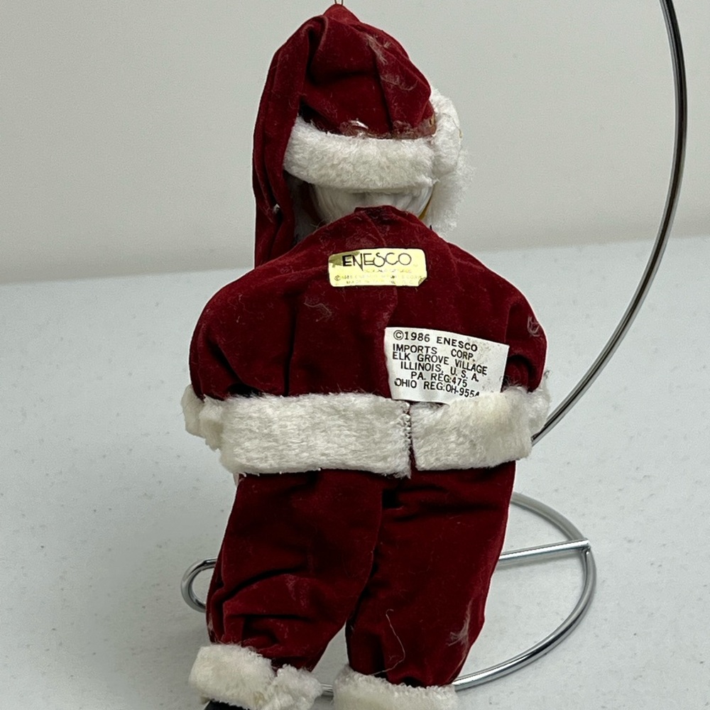 Vintage 1986 Enesco Santa Christmas Ornament Porcelain Face Hands Taiwan - Picture 6 of 12